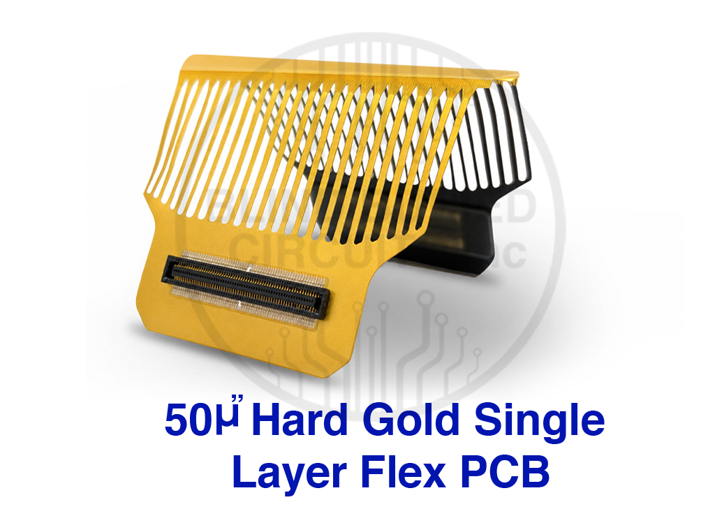 50µ Hard Gold Single Layer Flex PCB