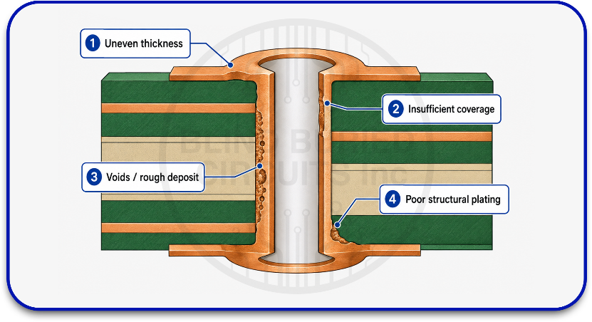 Copper Plating PCB Defects